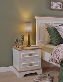 Hanah Home Monte - Mm1.27.06.U1 Mesita de Noche Crema y Roble